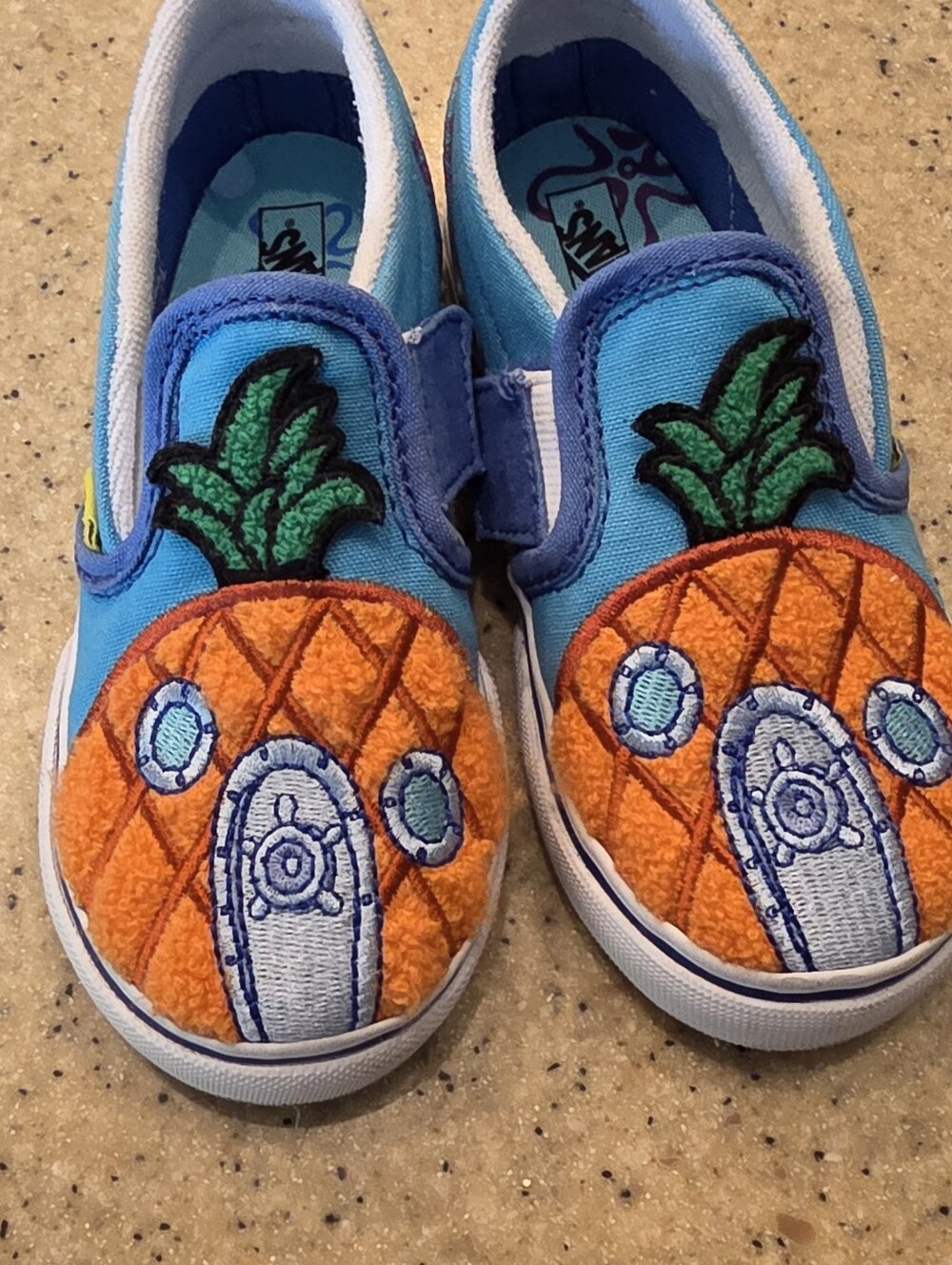 Vans Kids Spongebob Slip-On Sneakers - Blue & Orange
